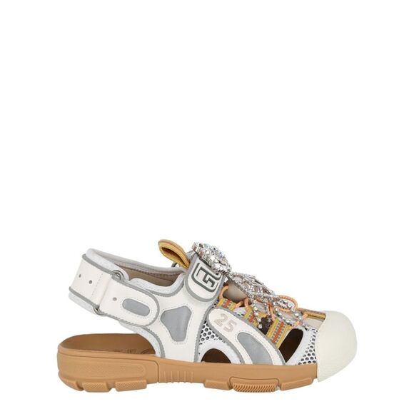 Gucci Shoes - Gucci Mesh Fabric Tinsel Sport Sandals